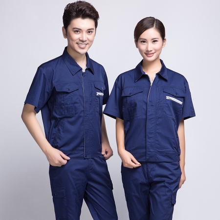 深蓝夏季短袖工服AD12-2